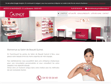 Tablet Screenshot of lesalonbeaute06300.guinot.com